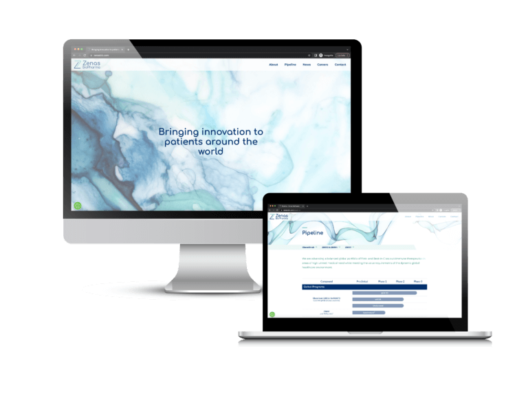 Zenas Biopharma website screen shots