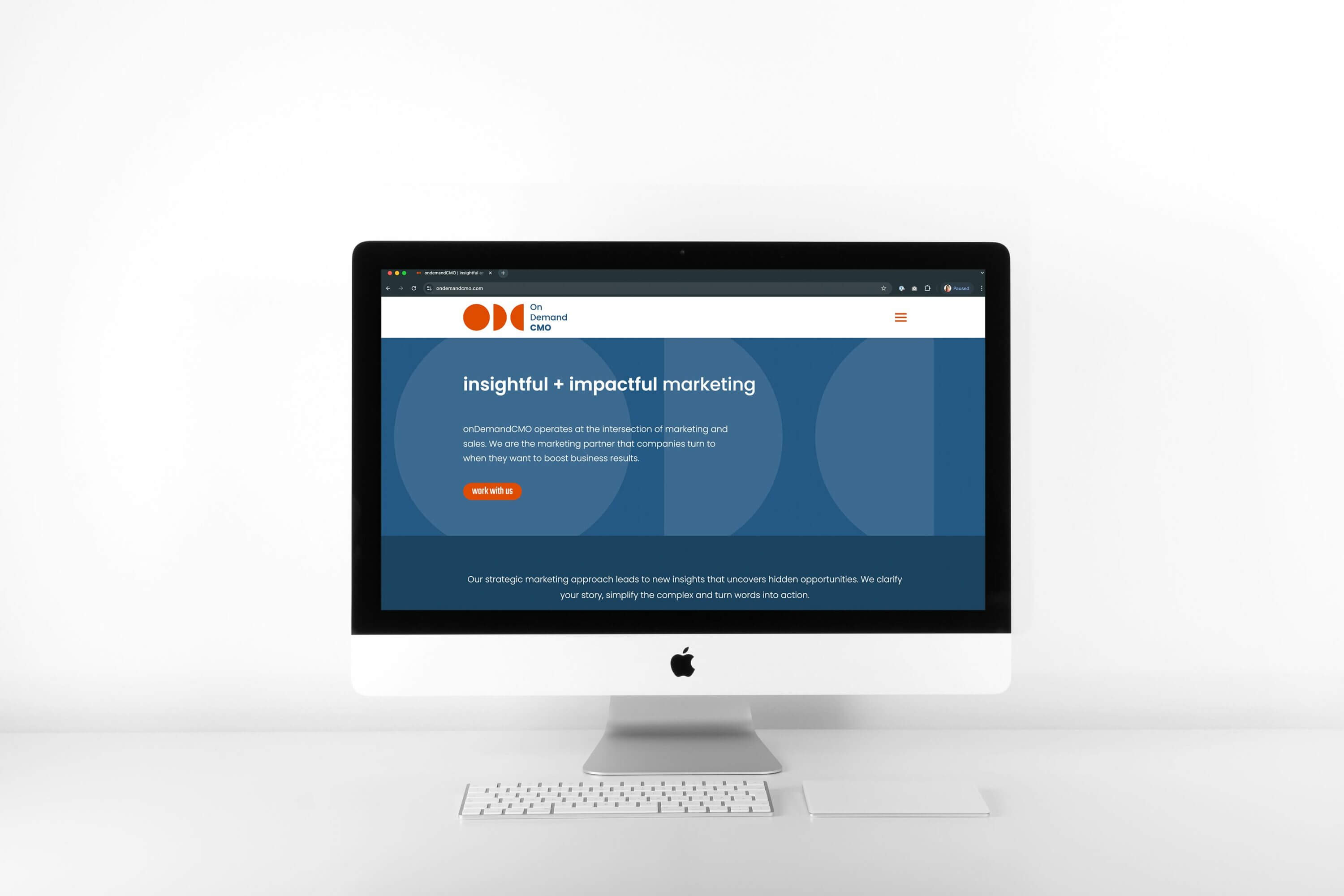 onDemandCMO website completed in partnership with Creare Web Solutions